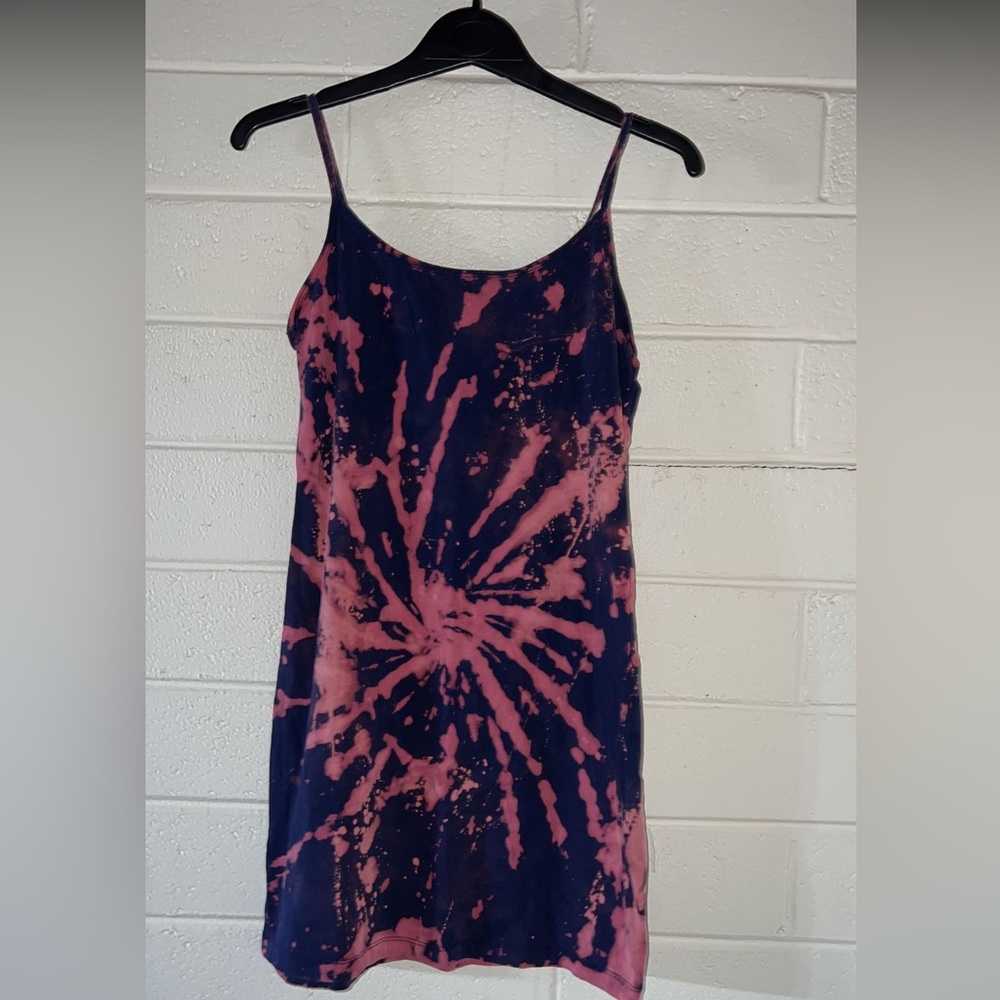 bleach dyed navy Forever 21 slip dress